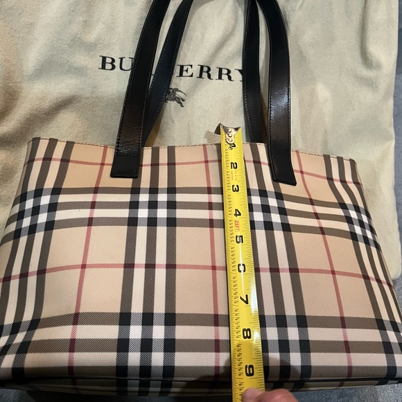 Burberry Tan and Black Plaid Tote - Picture 8 of 10